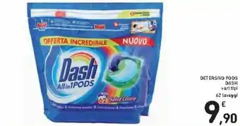 Spazio Conad Dash Pods Detersivo 62 lavaggi offerta