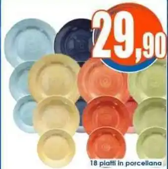 18 piatti in porcellana