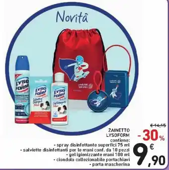 Spazio Conad Lysoform Zainetto 75ml, 100ml offerta