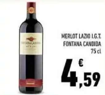 Conad MERLOT LAZIO I.G.T. FONTANA CANDIDA 75 cl offerta