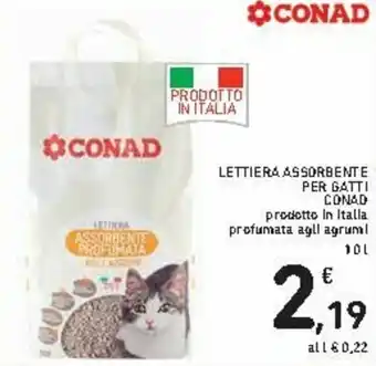 Spazio Conad Conad Lettiera Assorbente per Gatti 10l offerta