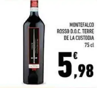 Conad MONTEFALCO ROSSO D.O.C. TERRE DE LA CUSTODIA 75 cl offerta