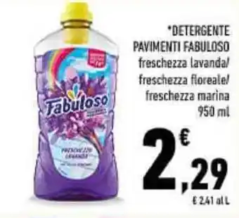 Conad DETERGENTE PAVIMENTI FABULOSO 950 ml offerta