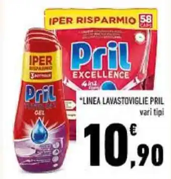 Conad LINEA LAVASTOVIGLIE PRIL vari tipi offerta