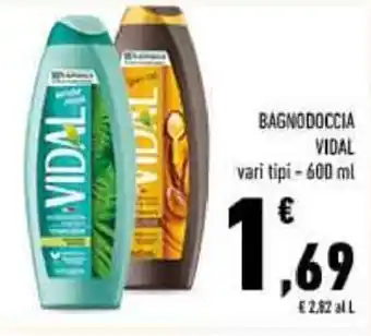 Conad BAGNODOCCIA VIDAL vari tipi - 600 ml offerta