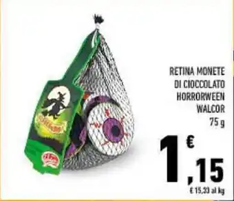 Conad RETINA MONETE DI CIOCCOLATO HORRORWEEN WALCOR 75 g offerta