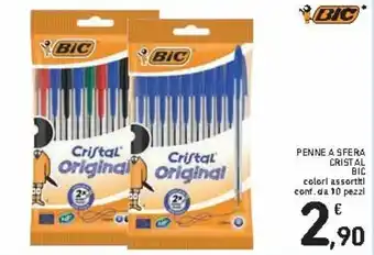 Spazio Conad Bic Penne A Sfera Cristal 10 pezzi offerta