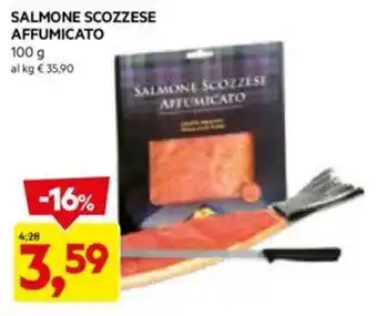DPiù SALMONE SCOZZESE AFFUMICATO 100 g offerta