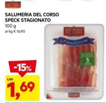 DPiù SALUMERIA DEL CORSO SPECK STAGIONATO 100 g offerta