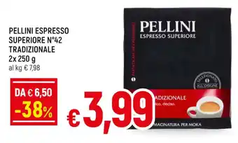 Galassia PELLINI ESPRESSO SUPERIORE N°42 TRADIZIONALE 2x 250 g offerta