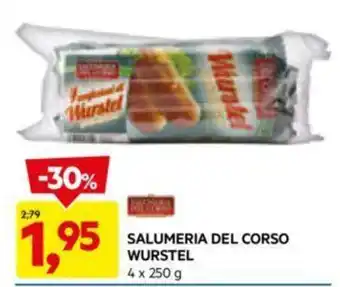 DPiù SALUMERIA DEL CORSO WURSTEL 4 x 250 g offerta