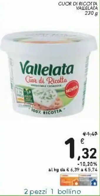 Spazio Conad Vallelata Cuor di Ricotta 230g offerta