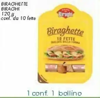 Spazio Conad Biraghi Biraghette 120g 10 fette offerta