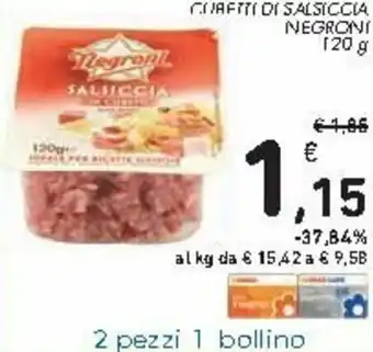 Spazio Conad Negroni Cubetti di Salsiccia 120g offerta