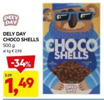 DPiù DELY DAY CHOCO SHELLS 500 g offerta