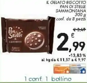 Spazio Conad Sammontana Il Gelato Biscotti Pan di Stelle 300g 8 pezzi offerta