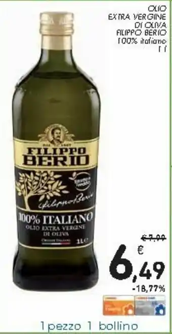 Spazio Conad Filippo Berio Olio Extra Vergine di Oliva 1l offerta