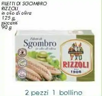 Spazio Conad Rizzoli Filetti di Sgombro 125g, 90g offerta