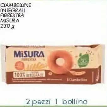 Spazio Conad Misura Ciambelline Integrali Fibrextra 230g offerta