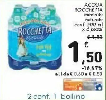Spazio Conad Rocchetta Acqua 500ml x 6 pezzi offerta