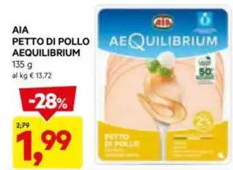 DPiù AIA PETTO DI POLLO AEQUILIBRIUM 135 g offerta