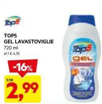 DPiù TOP5 GEL LAVASTOVIGLIE 720 ml offerta