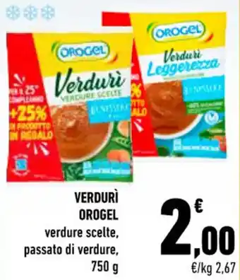 Conad City VERDURÌ OROGEL verdure scelte, passato di verdure, 750 G offerta