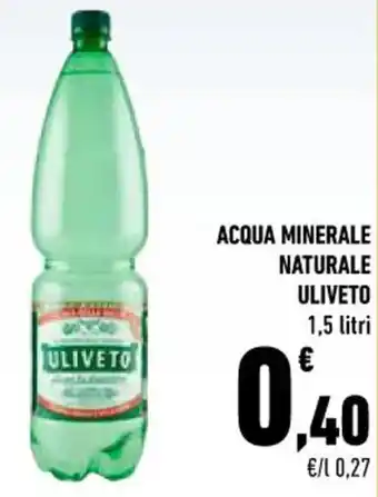 Conad City ACQUA MINERALE NATURALE ULIVETO 1,5 litri offerta