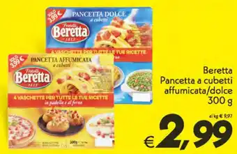 Iper Super Conveniente Beretta Pancetta a cubetti affumicata/dolce 300 g offerta