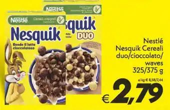 Iper Super Conveniente Nestlé Nesquik Cereali duo/cioccolato/ waves 325/375 g offerta