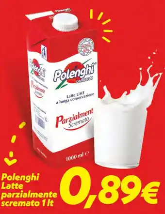 Iper Super Conveniente Polenghi Latte parzialmente scremato 1 lt offerta