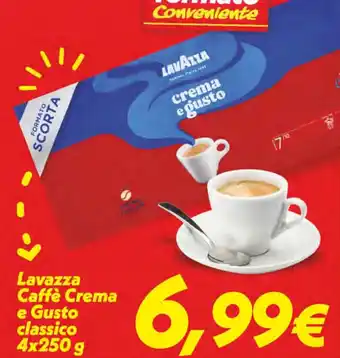Iper Super Conveniente Lavazza Caffè Crema e Gusto classico 4x250 g offerta