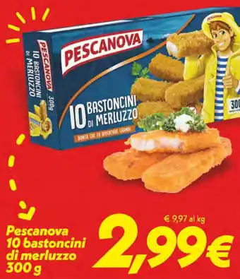 Iper Super Conveniente Pescanova 10 bastoncini di merluzzo 300 g offerta