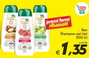 Iper Super Conveniente Ren Shampoo vari tipi 300 ml offerta