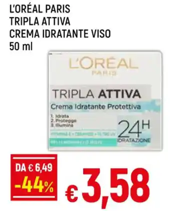 Galassia L'ORÉAL PARIS TRIPLA ATTIVA CREMA IDRATANTE VISO 50 ml offerta