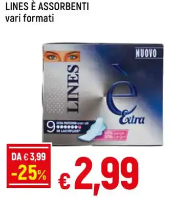 LINES È ASSORBENTI vari formati