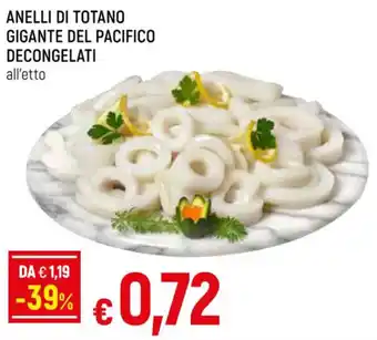 ANELLI DI TOTANO GIGANTE DEL PACIFICO DECONGELATI all'etto
