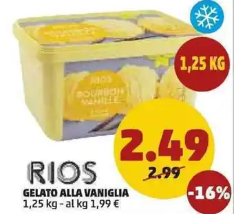 PENNY Rios Gelato Alla Vaniglia 1,25kg offerta