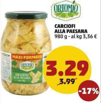 PENNY Ortomio Carciofi Alla Paesana 980g offerta