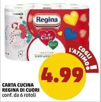 PENNY Regina di Cuori Carta Cucina 6 rotoli offerta
