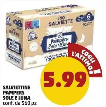 PENNY Pampers Sole e Luna Salviettine 360pz offerta