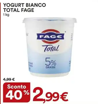 Coop Fage Yogurt Bianco Total 5% Grassi 1 Kg offerta