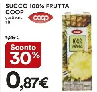 Coop Coop Succo 100% Frutta offerta