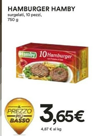 Coop Hamby 10 Hamburger Con Proteine Di Soia Surgelati 750 G(ml) offerta