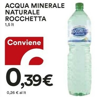 Coop Rocchetta Acqua Minerale Naturale 1500 G(ml) offerta