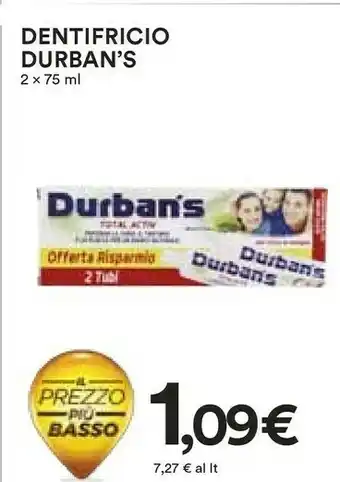 Coop Durban's Dentifricio offerta