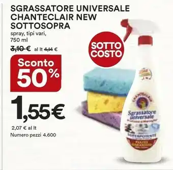 Coop Chanteclair Sgrassatore Universale New Sottosopra offerta