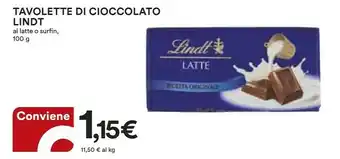 Coop Lindt Tavolette Di Cioccolato offerta