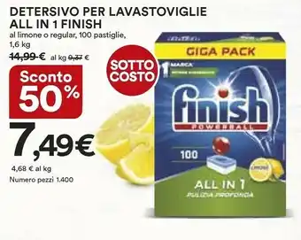 Coop Finish Detersivo Per Lavastoviglie All In 1 offerta