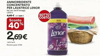 Coop Lenor Ammorbidente Concentrato Per Lavatrice offerta